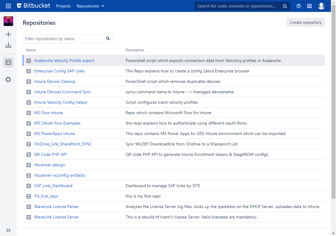 Bitbucket Repositories